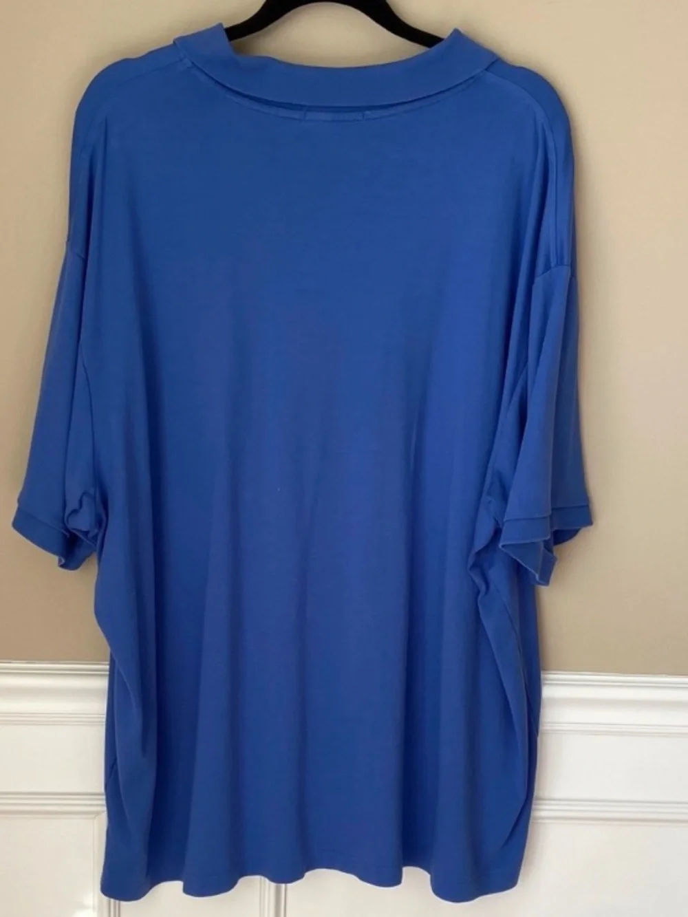 Ralph Lauren Men's 100% Cotton  Blue Short-Sleeve Polo‎ Size 3XB Preppy, Resort